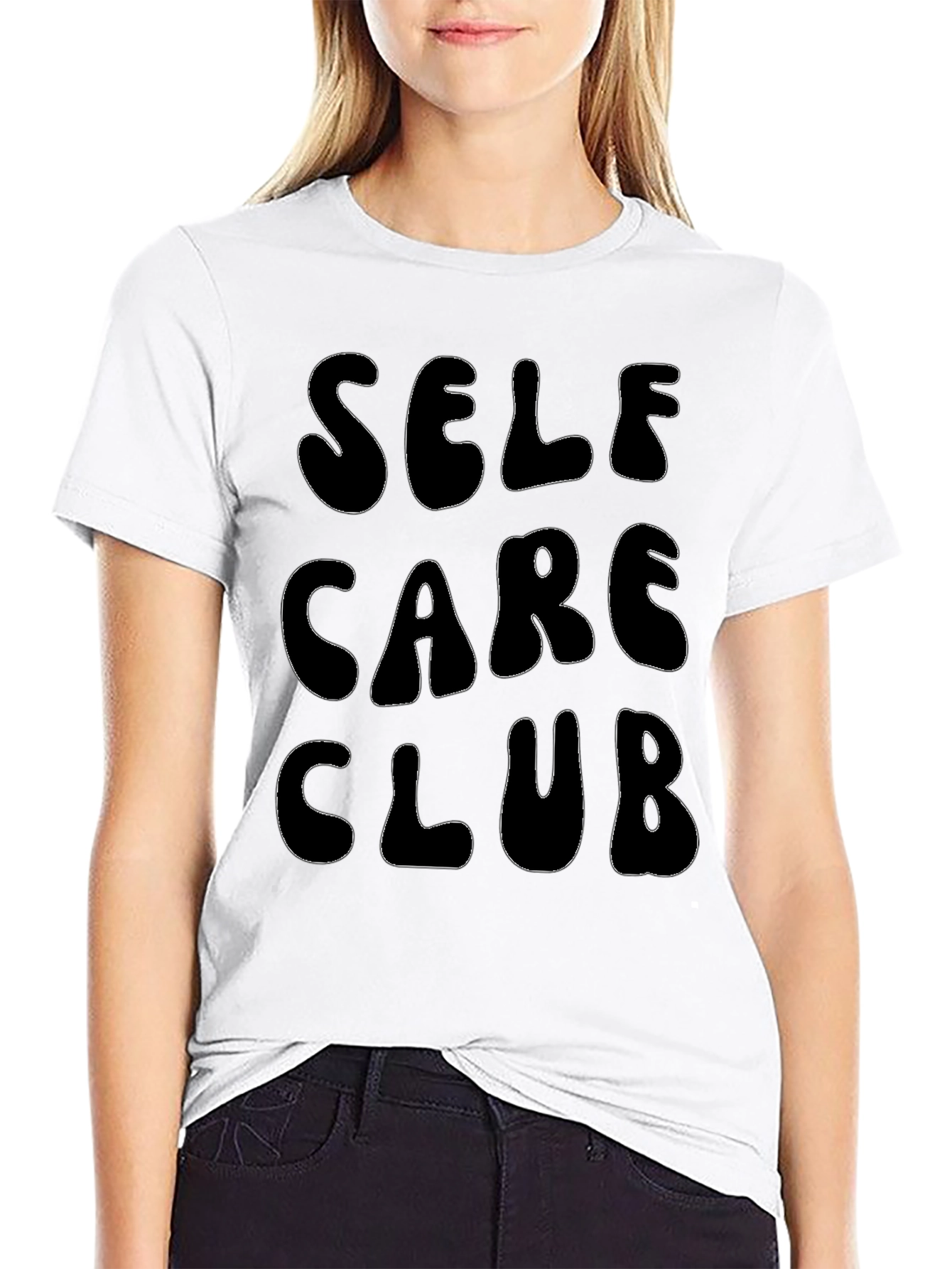 Self Care Club Black Graphic T-Shirt