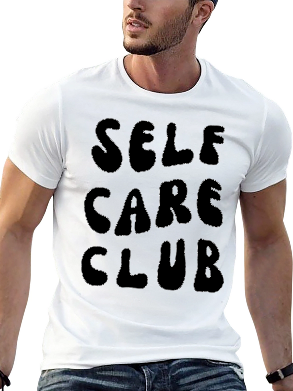 Self Care Club Black Graphic T-Shirt