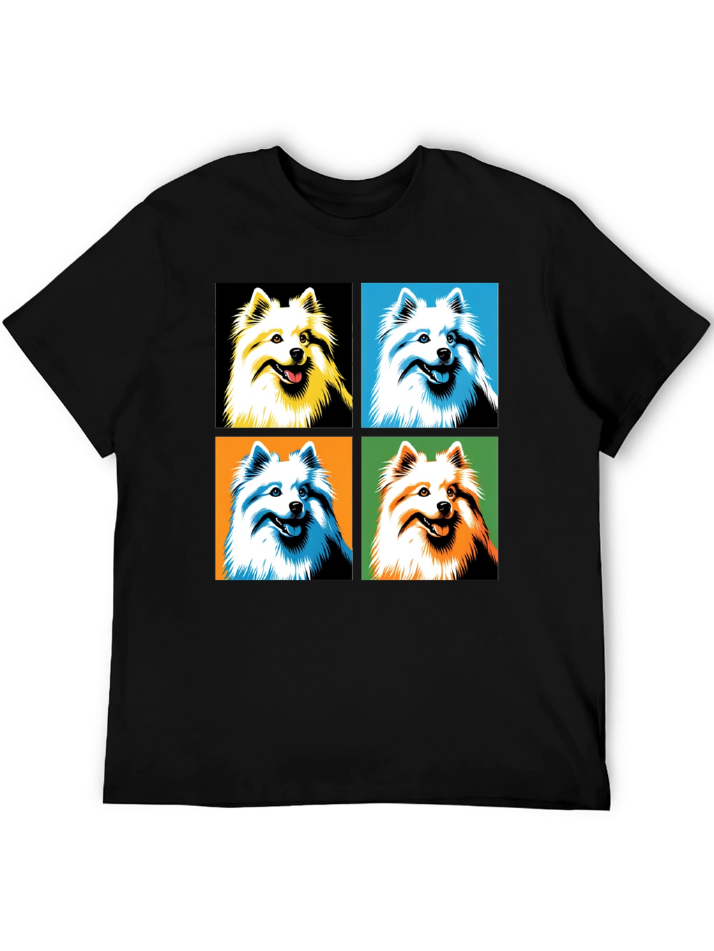 Pop Art Dog Graphic Tee - Black