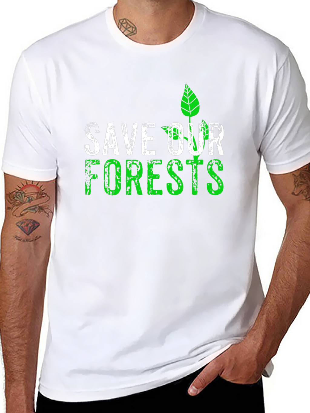 Eco-Friendly Save Our Forests Graphic T-Shirt