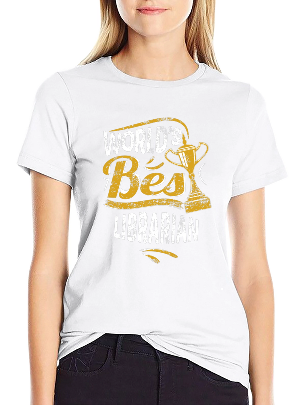 Worlds Best Librarian Black T-Shirt