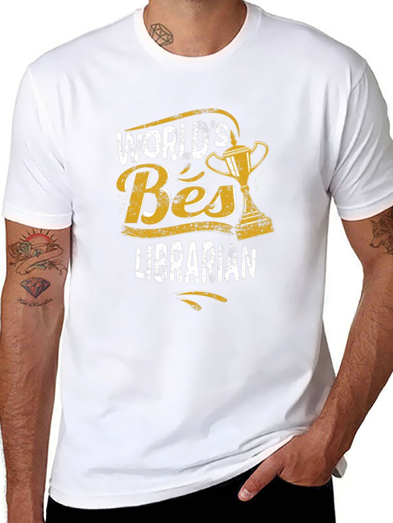 Worlds Best Librarian Black T-Shirt