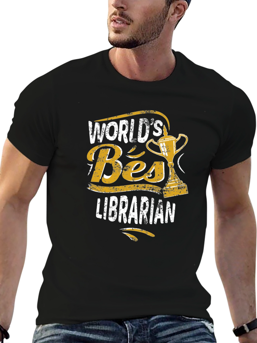Worlds Best Librarian Black T-Shirt