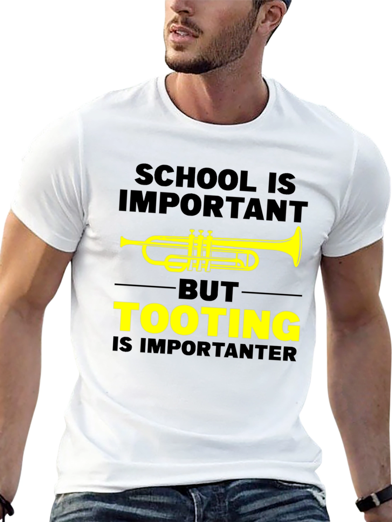 Funny Trumpet T-Shirt: Tooting Is Importanter