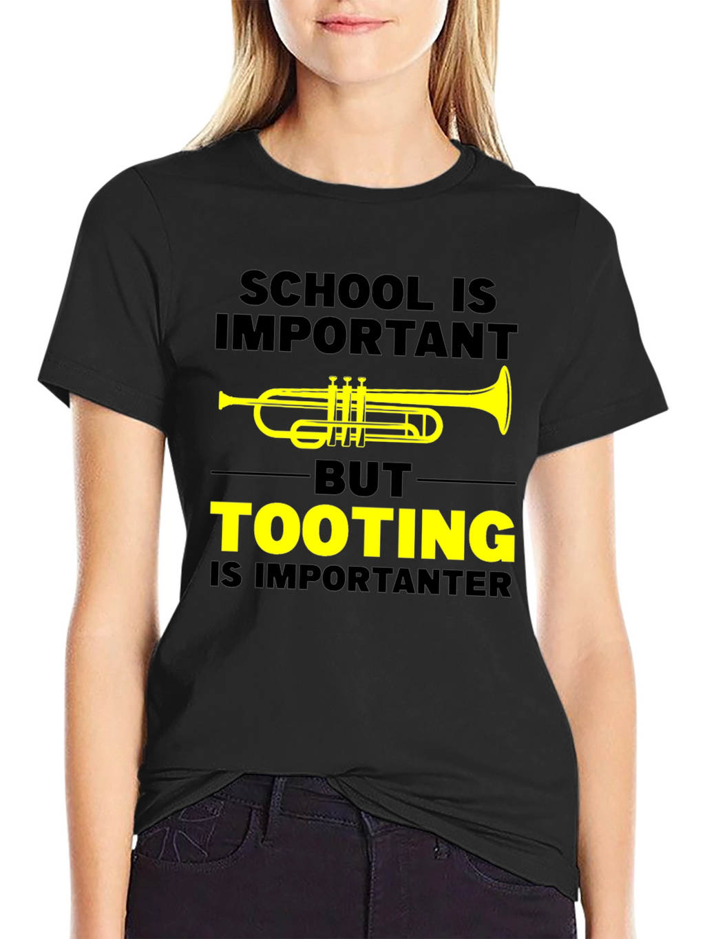Funny Trumpet T-Shirt: Tooting Is Importanter