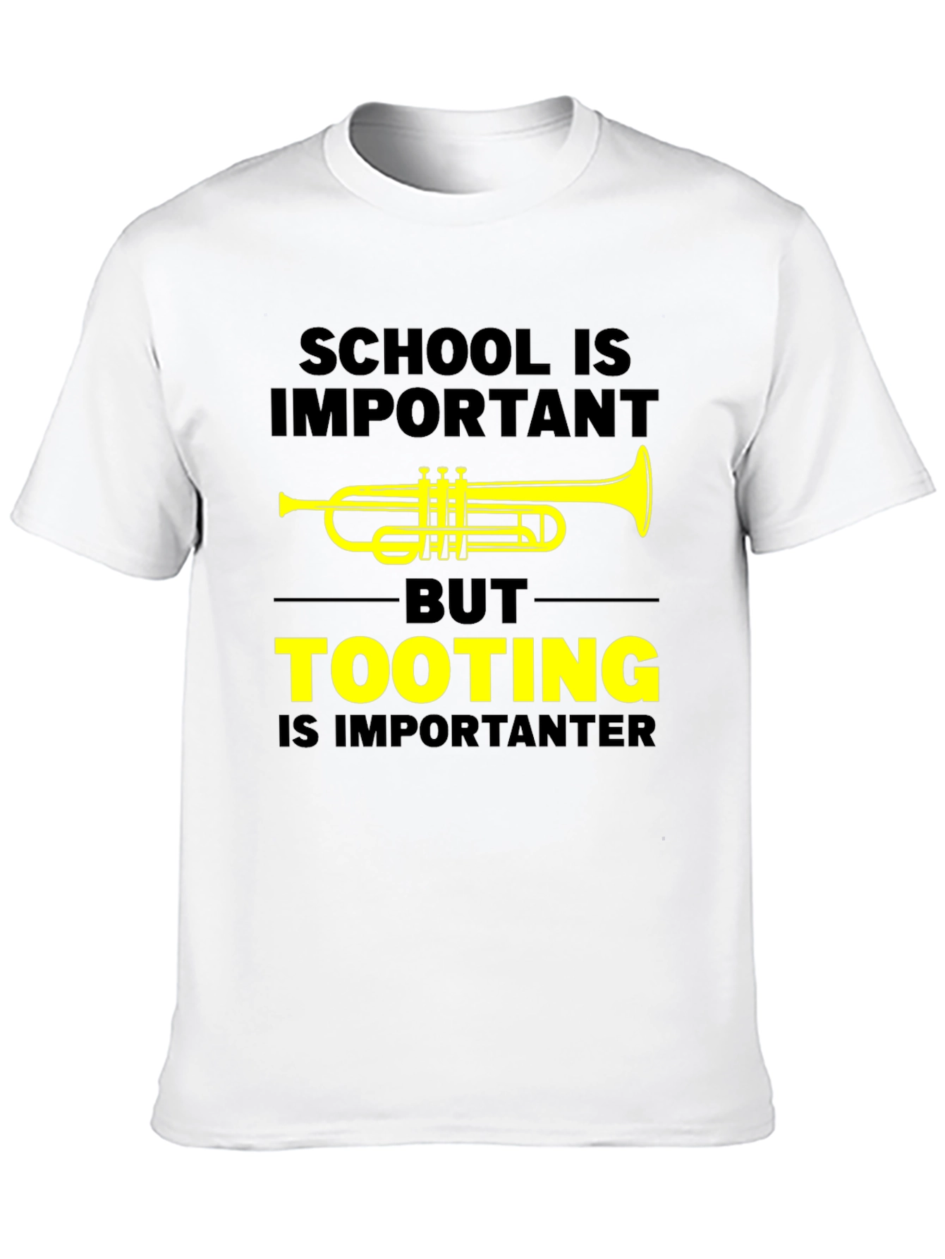 Funny Trumpet T-Shirt: Tooting Is Importanter