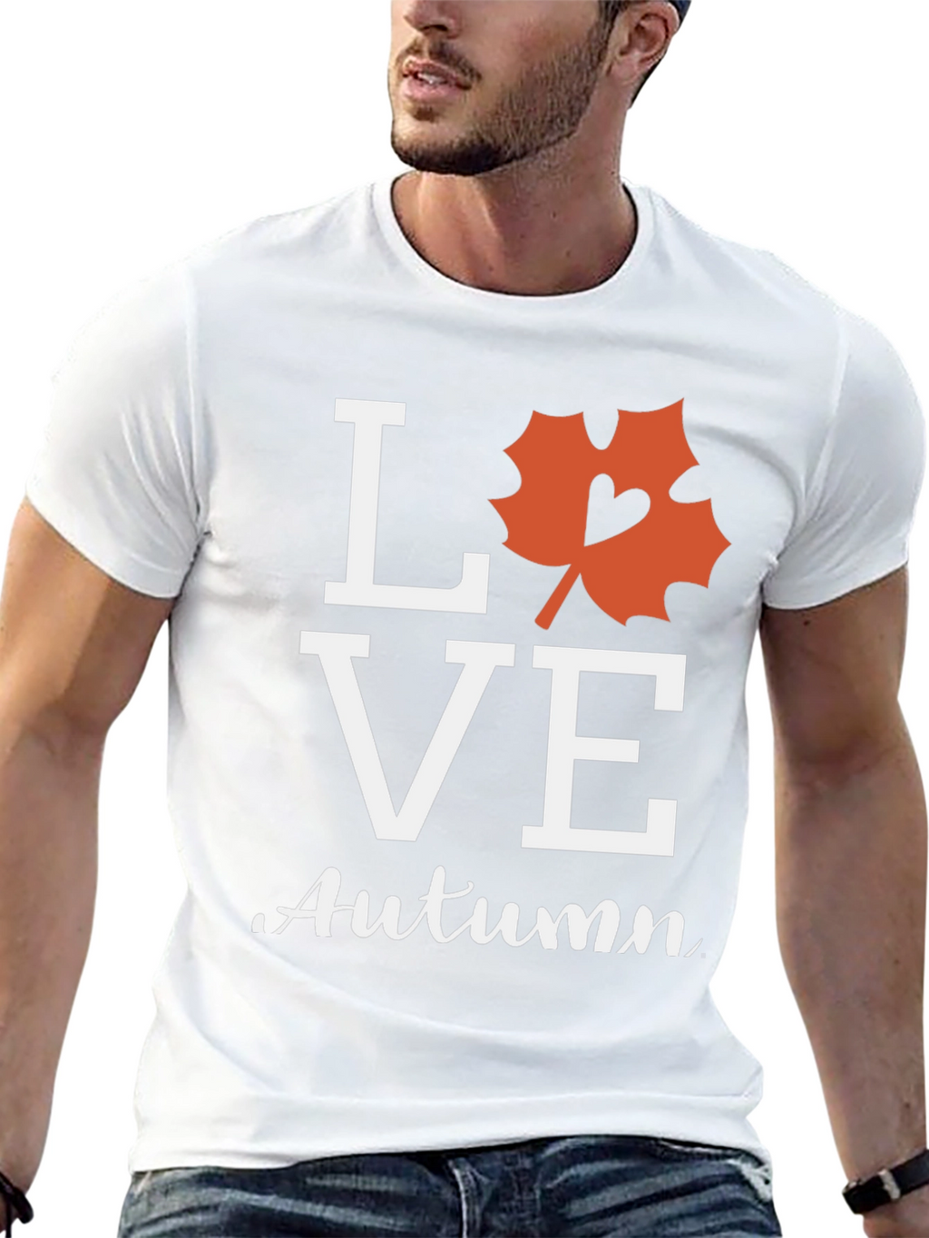 Love Autumn Black T-Shirt Fall Season Graphic Tee