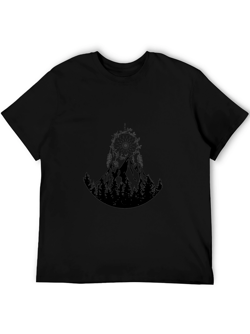 Mountain Dreamcatcher Graphic Black Tee