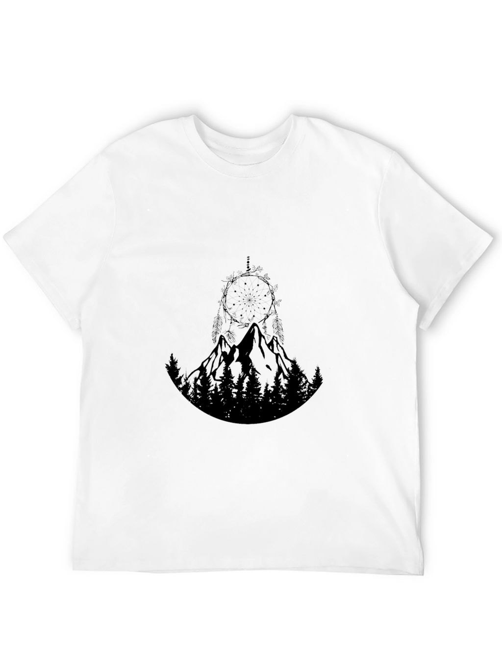 Mountain Dreamcatcher Graphic Black Tee