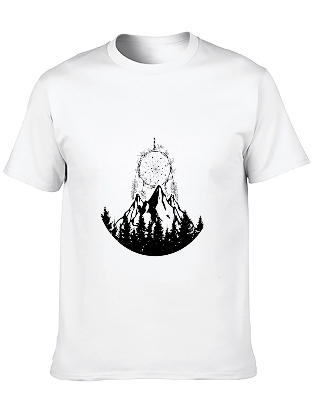 Mountain Dreamcatcher Graphic Black Tee