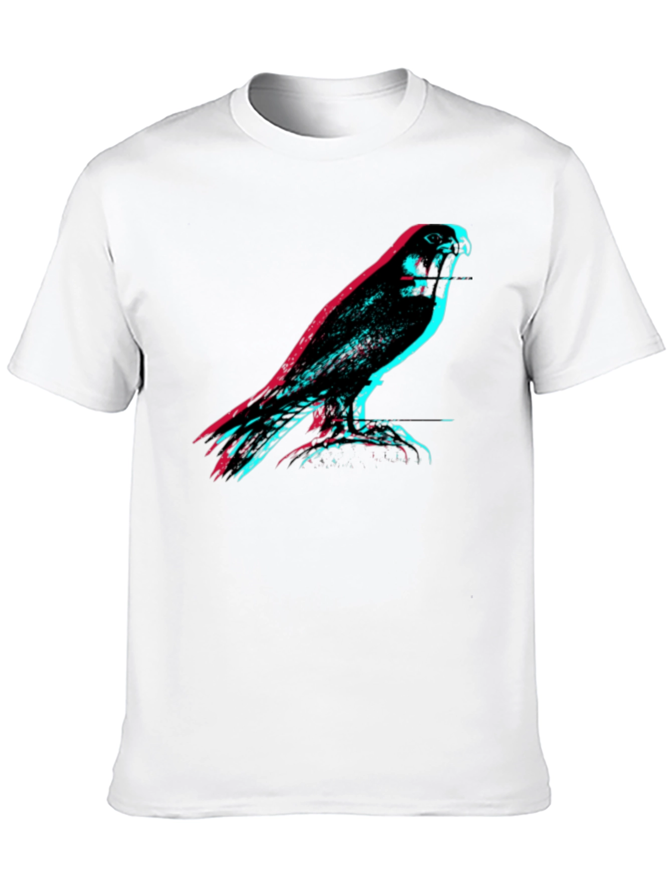 Abstract Bird Graphic Tee - Mens Black T-Shirt