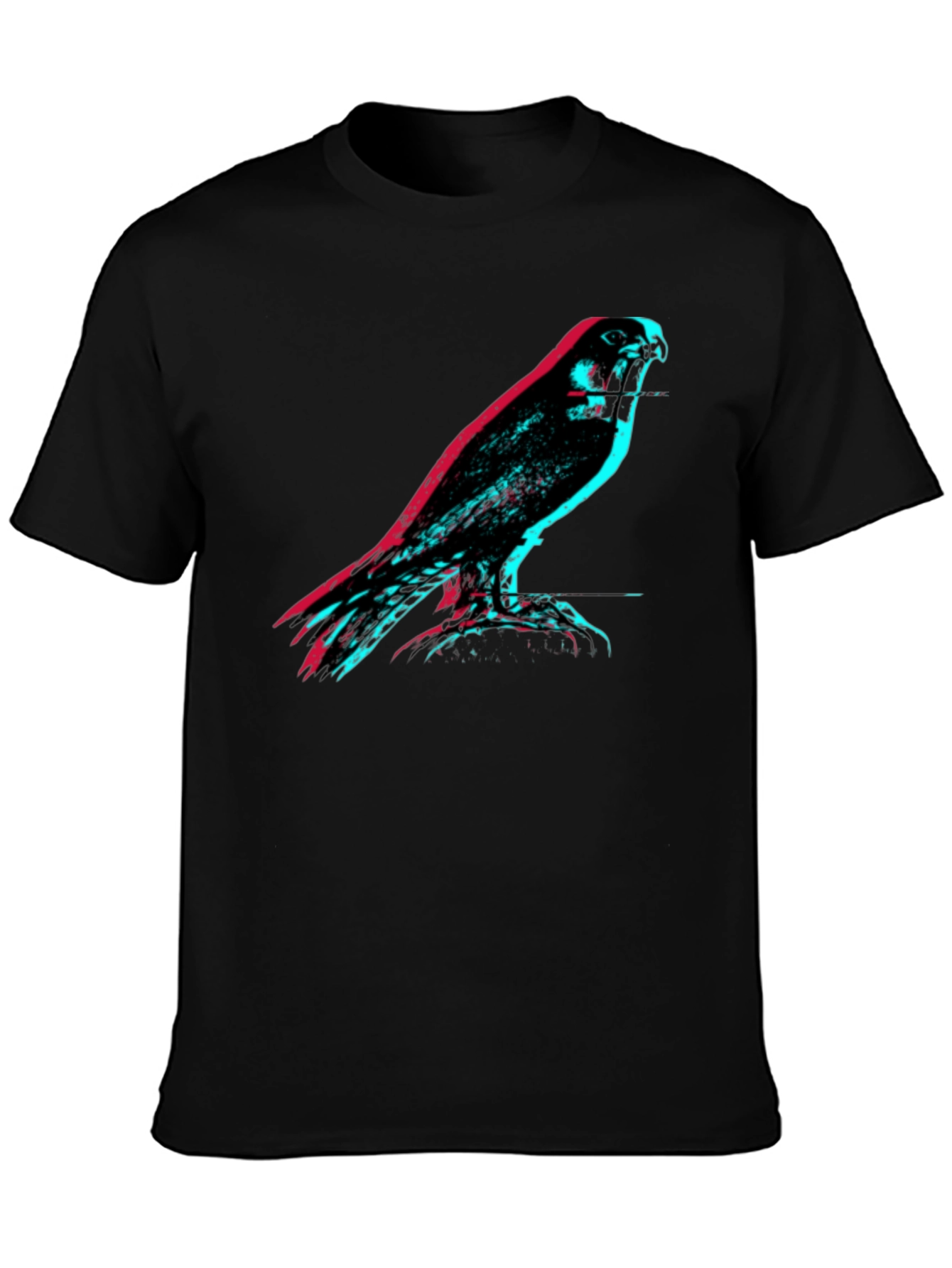 Abstract Bird Graphic Tee - Mens Black T-Shirt