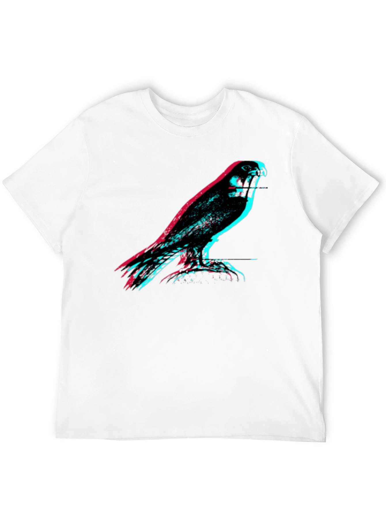 Abstract Bird Graphic Tee - Mens Black T-Shirt