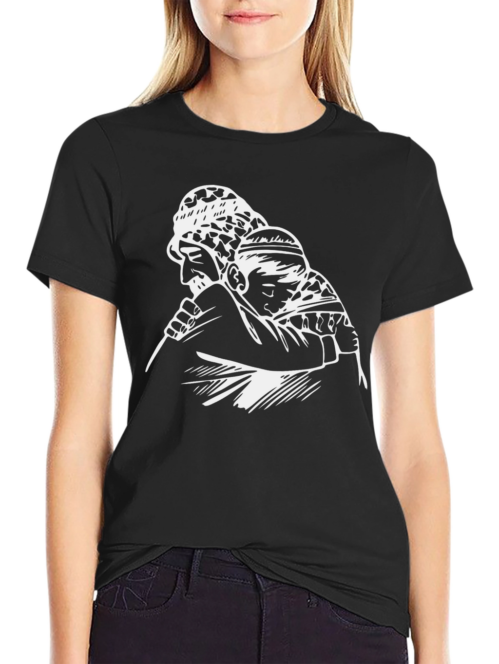 Touching T-Shirt: Grandfather & Child
