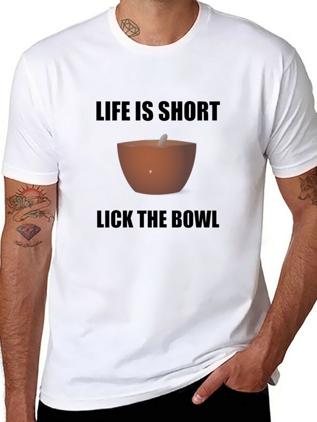 Life is Short Lick the Bowl Graphic Tee