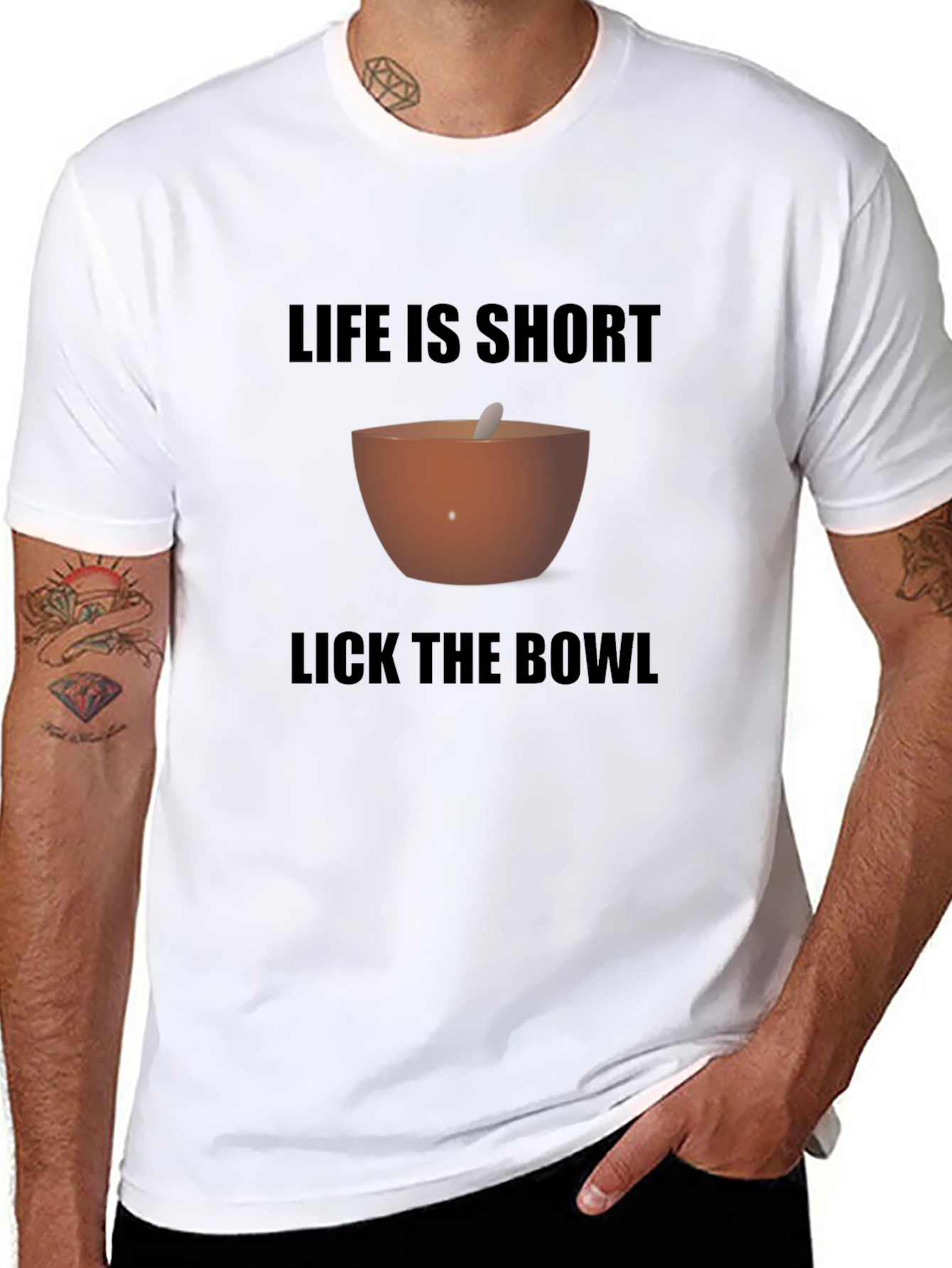 Life is Short Lick the Bowl Graphic Tee