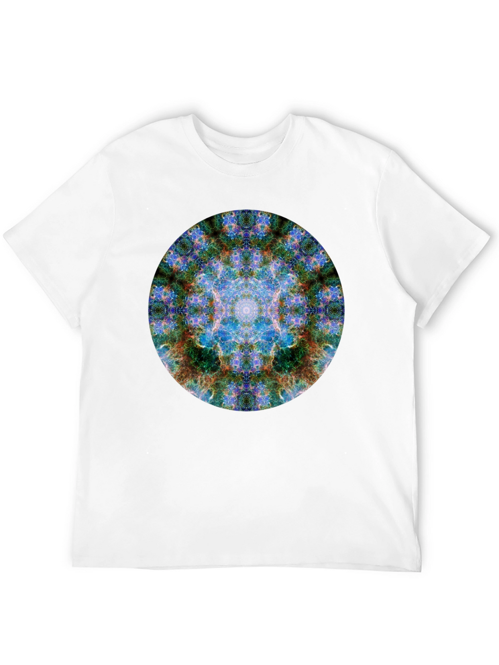 Abstract Mandala Graphic Print Crew Neck T-Shirt