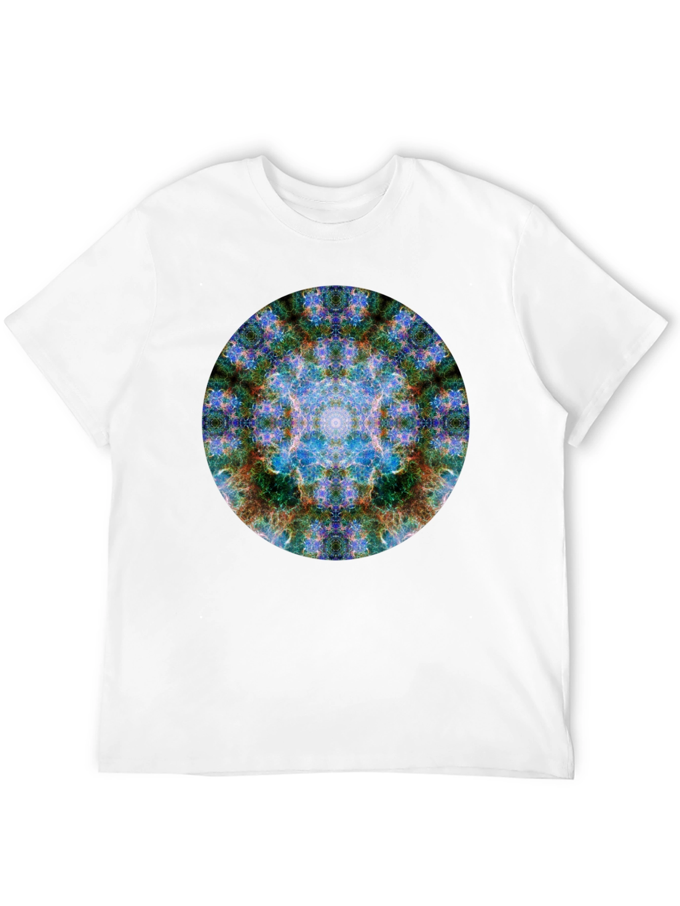 Abstract Mandala Graphic Print Crew Neck T-Shirt