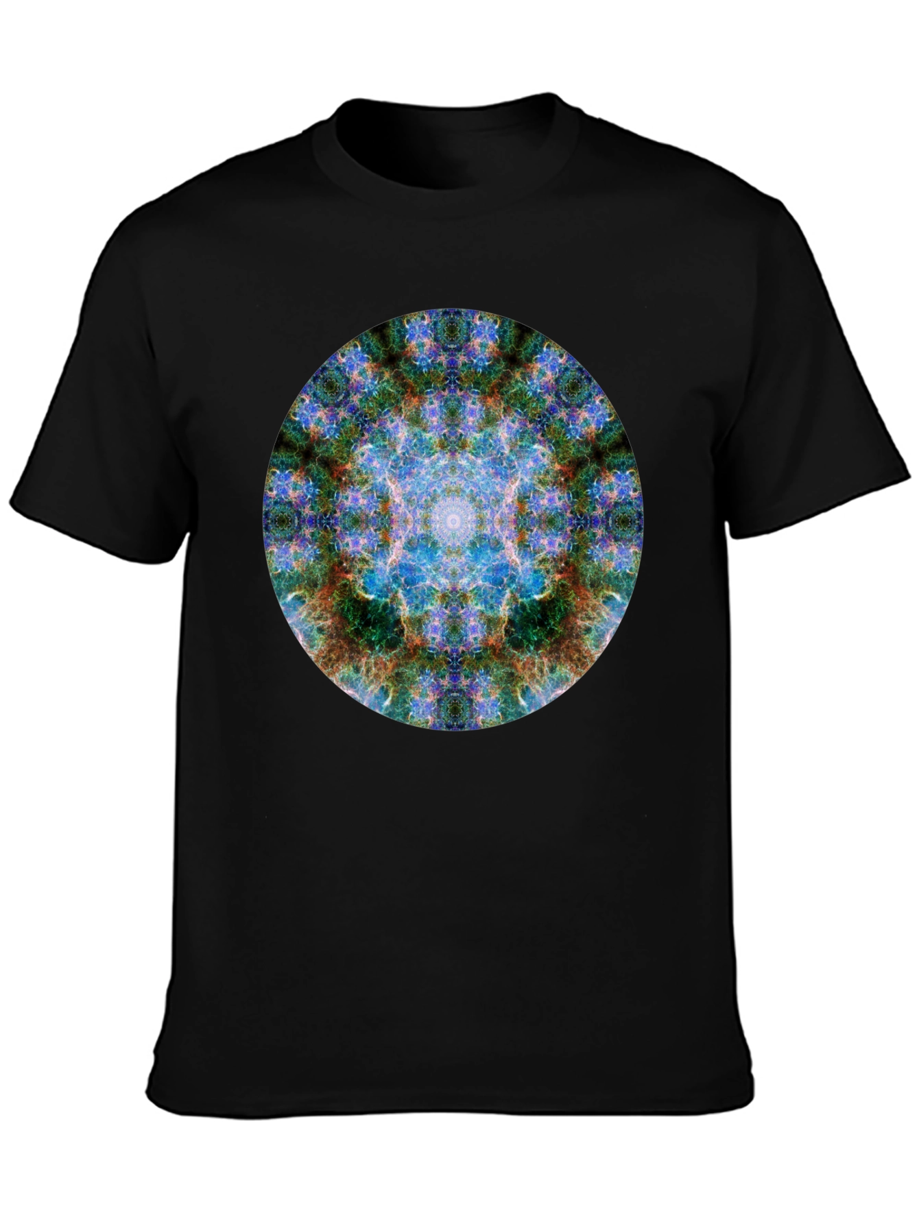 Abstract Mandala Graphic Print Crew Neck T-Shirt