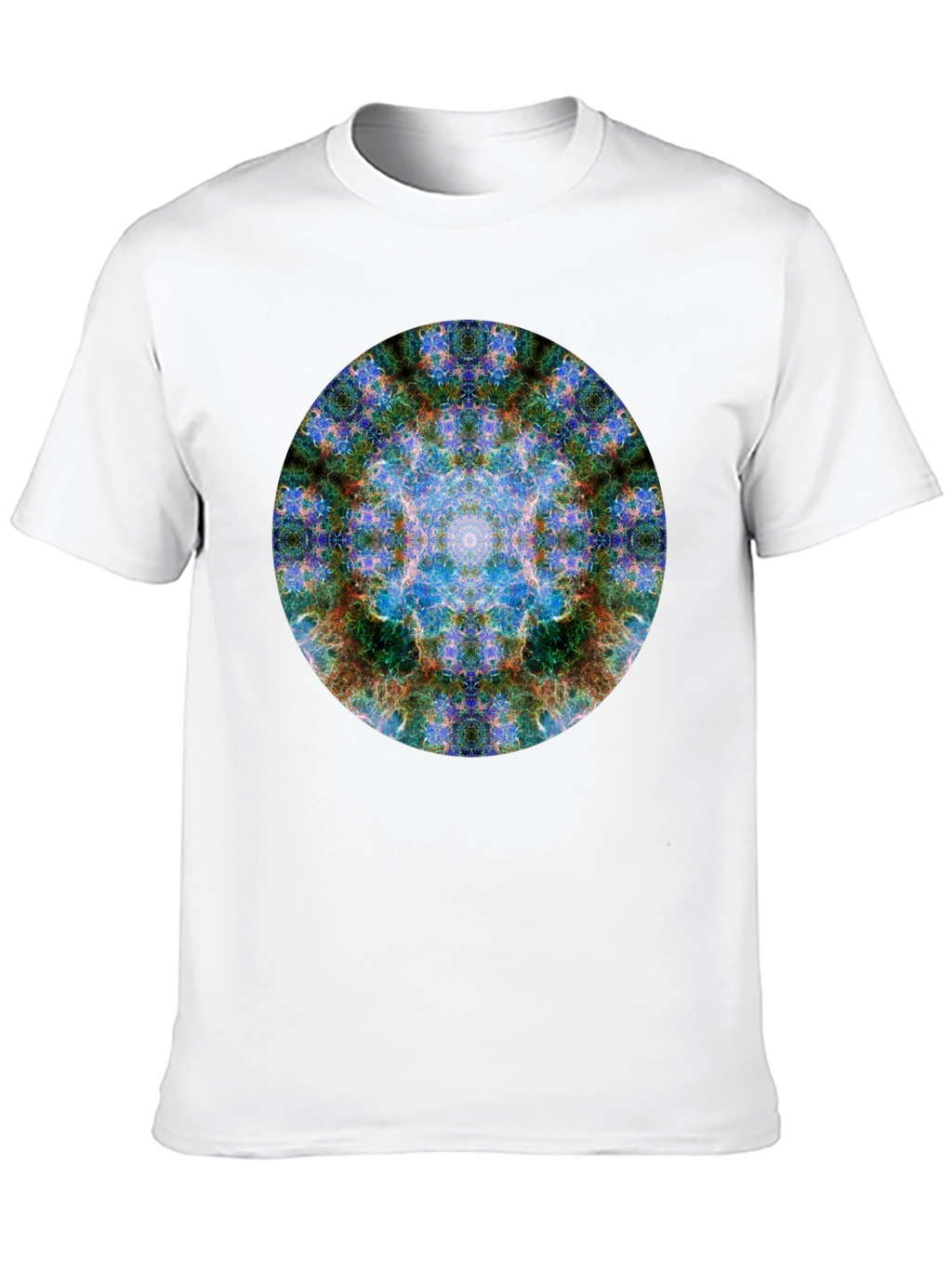Abstract Mandala Graphic Print Crew Neck T-Shirt