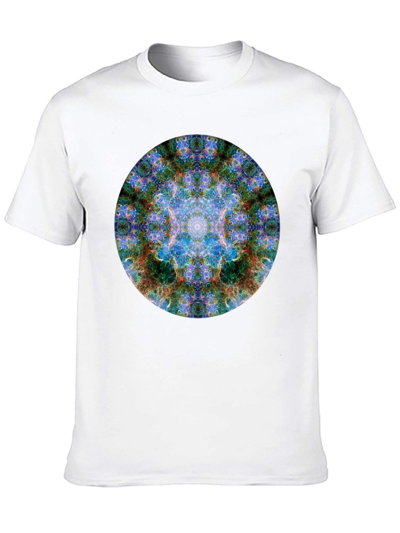 Abstract Mandala Graphic Print Crew Neck T-Shirt
