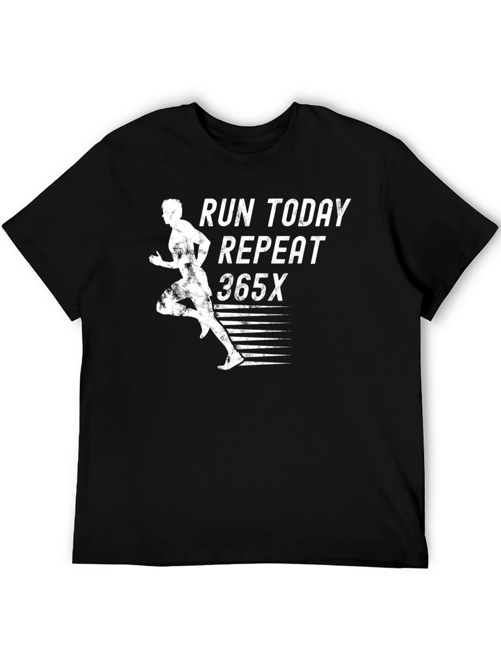 Run Today Repeat 365x Black Graphic Tee