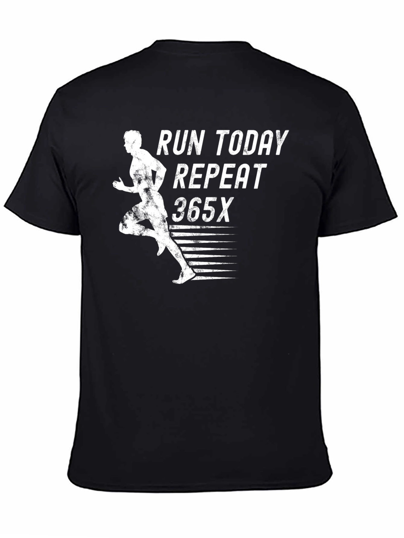 Run Today Repeat 365x Black Graphic Tee