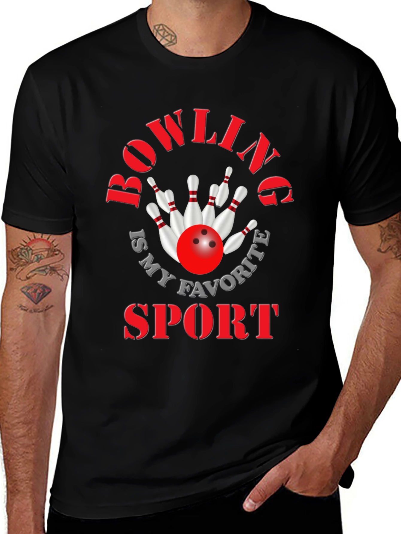 Bowling Is My Favorite Sport Graphic Tee