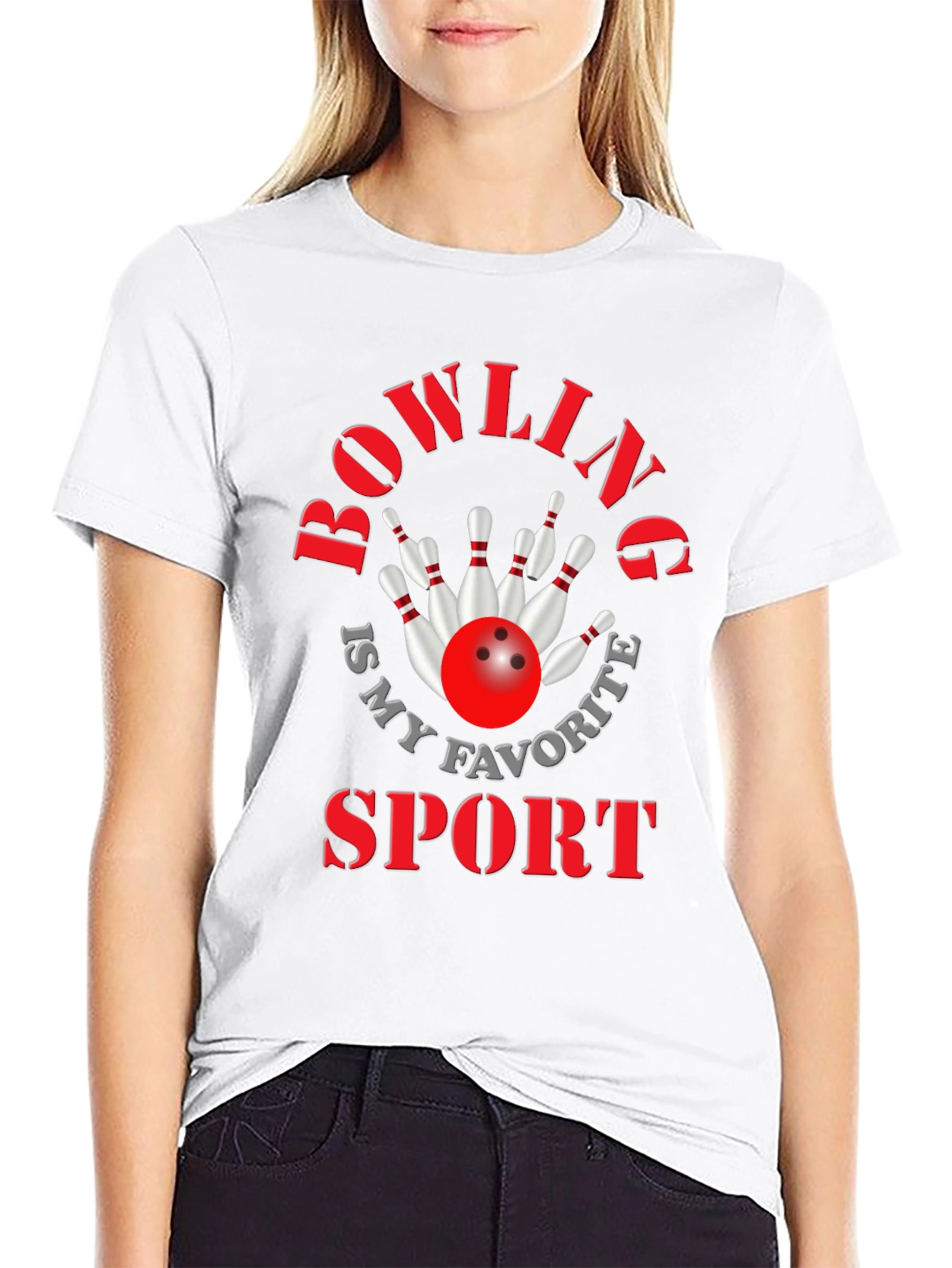 Bowling Is My Favorite Sport Graphic Tee