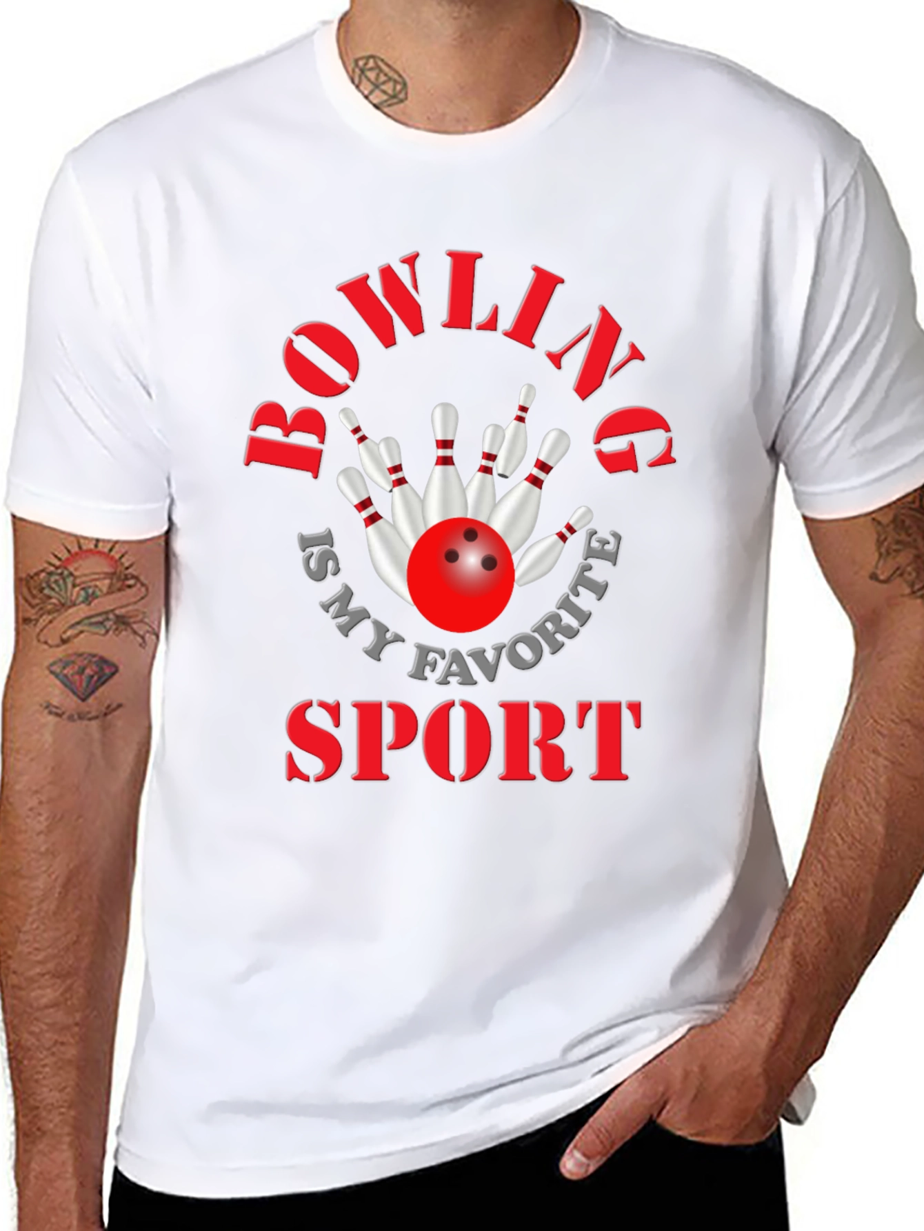 Bowling Is My Favorite Sport Graphic Tee
