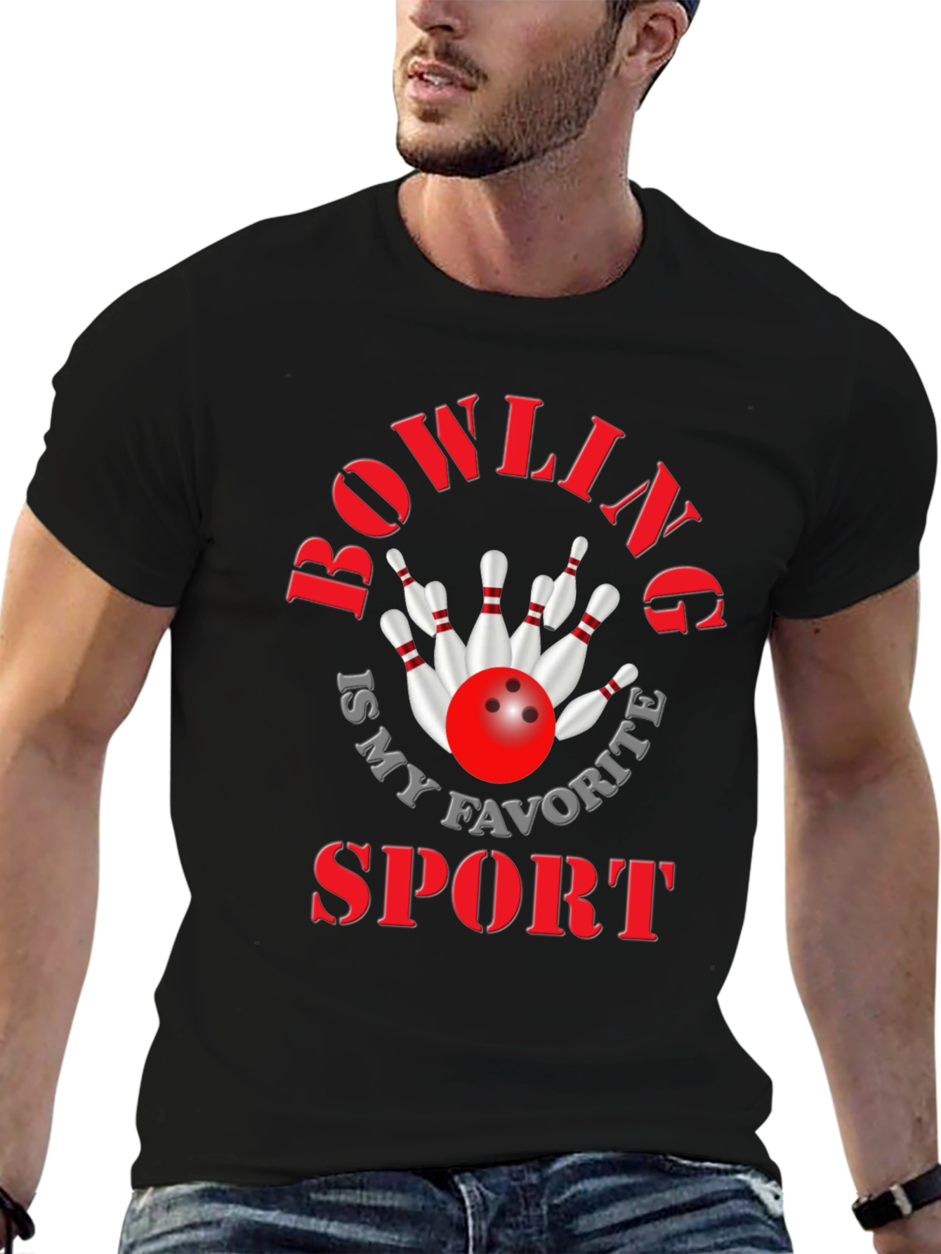 Bowling Is My Favorite Sport Graphic Tee