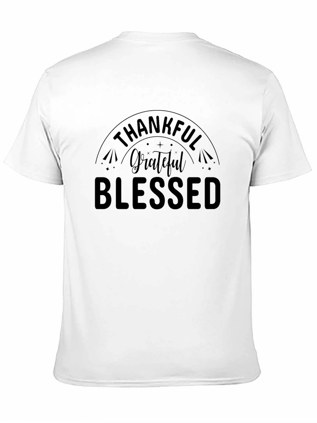 Thankful Grateful Blessed Black T-Shirt