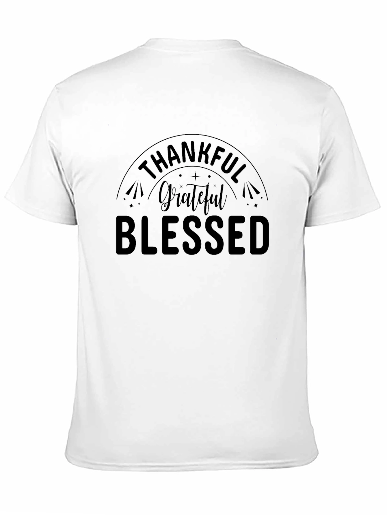 Thankful Grateful Blessed Black T-Shirt