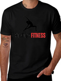Perfect Fitness Black T-Shirt Yoga Design