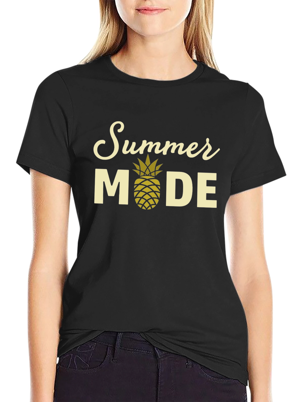 Summer Mode Graphic T-Shirt - Pineapple Design