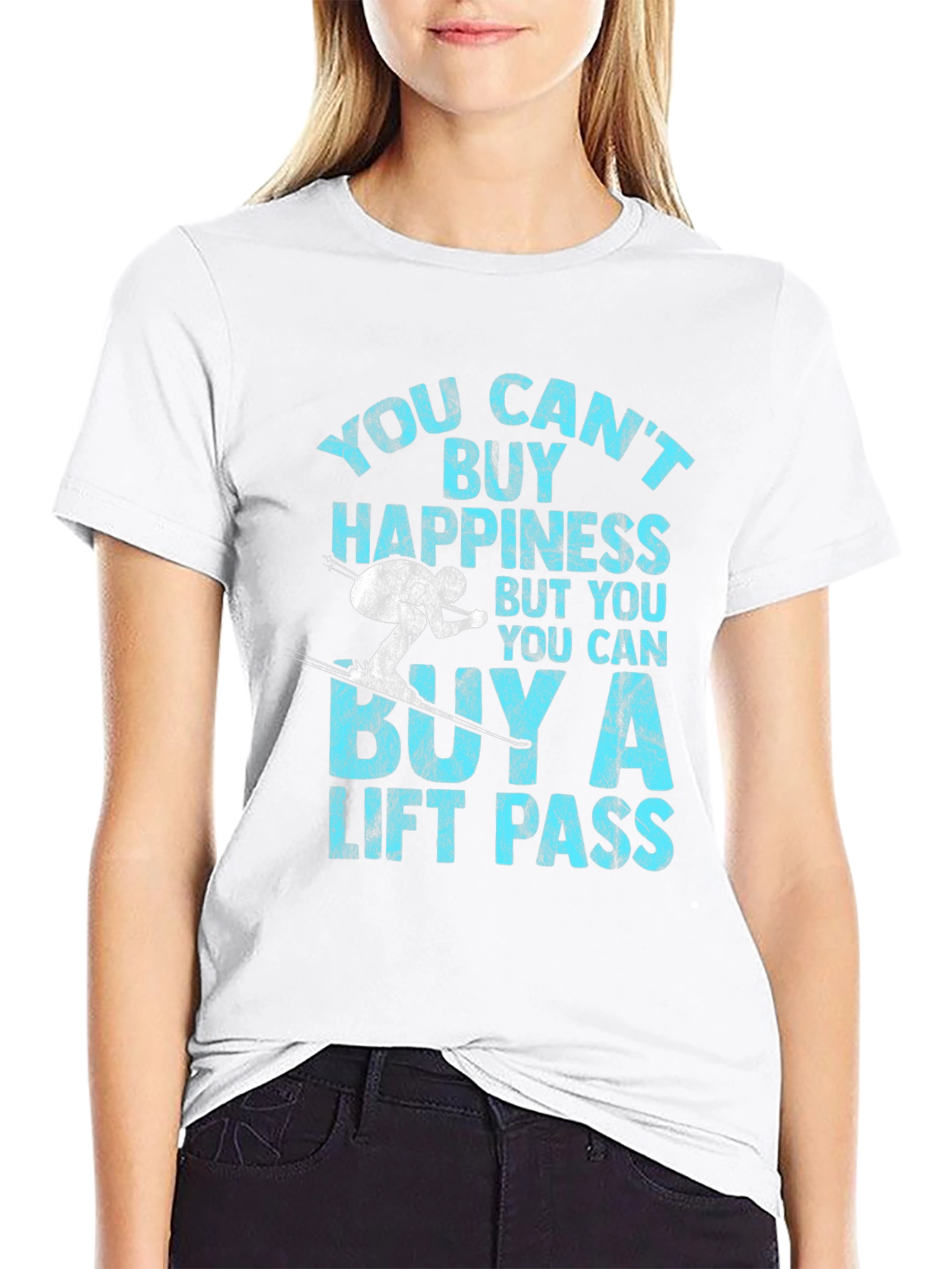 Skiing Lift Pass Happiness T-Shirt