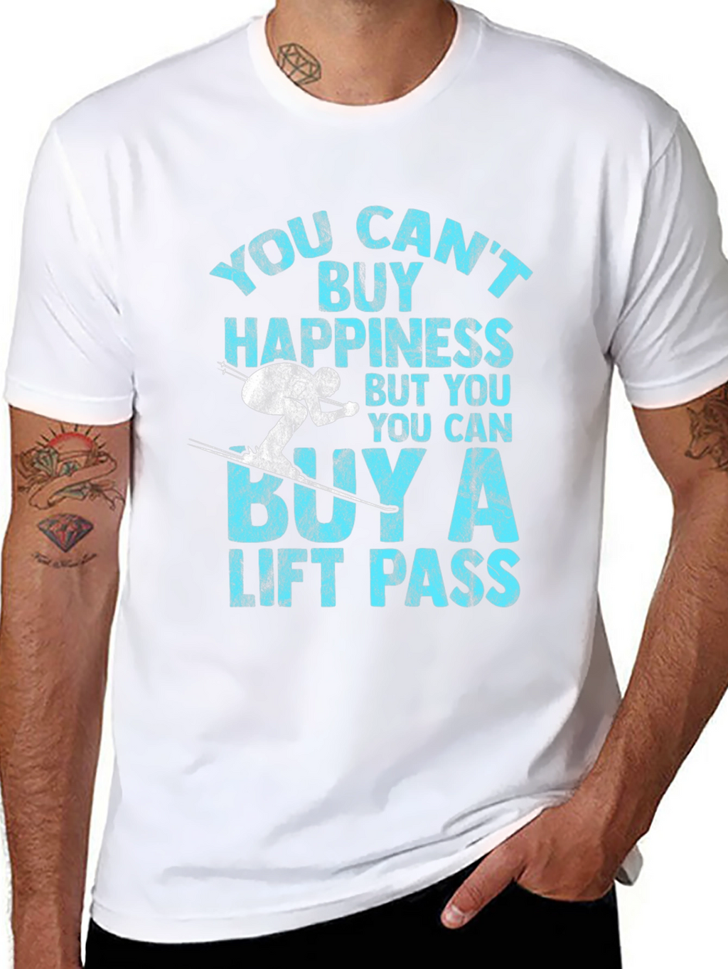 Skiing Lift Pass Happiness T-Shirt