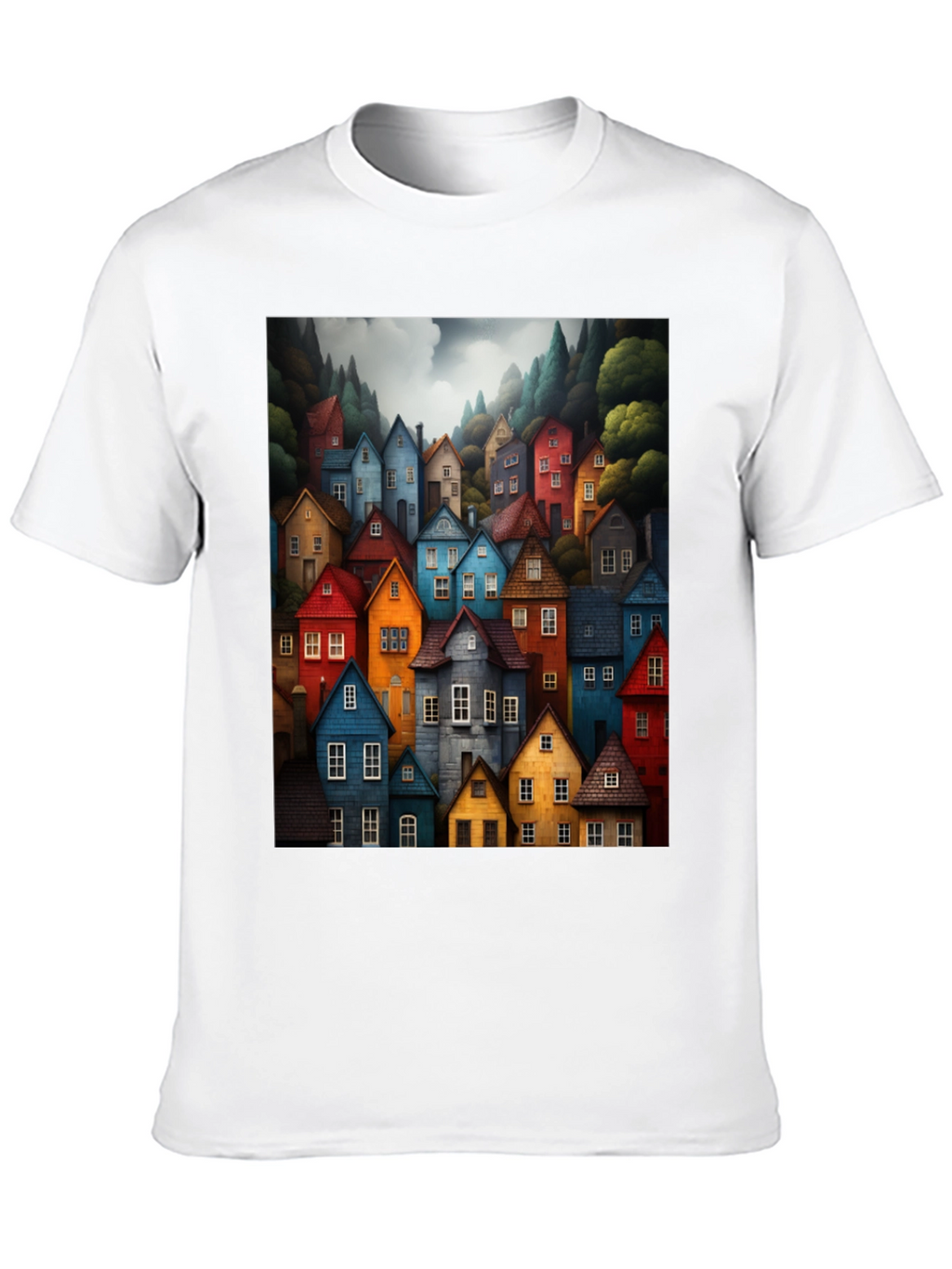 Colorful Village Graphic Tee