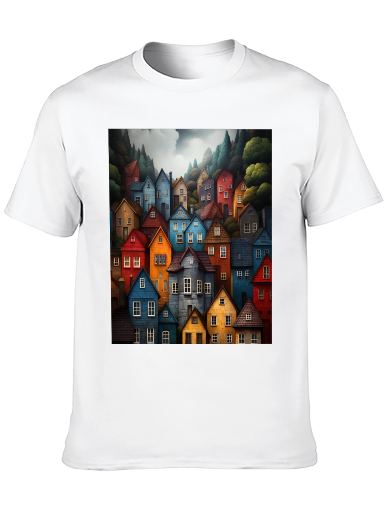 Colorful Village Graphic Tee