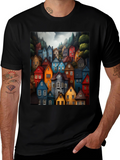 Colorful Village Graphic Tee
