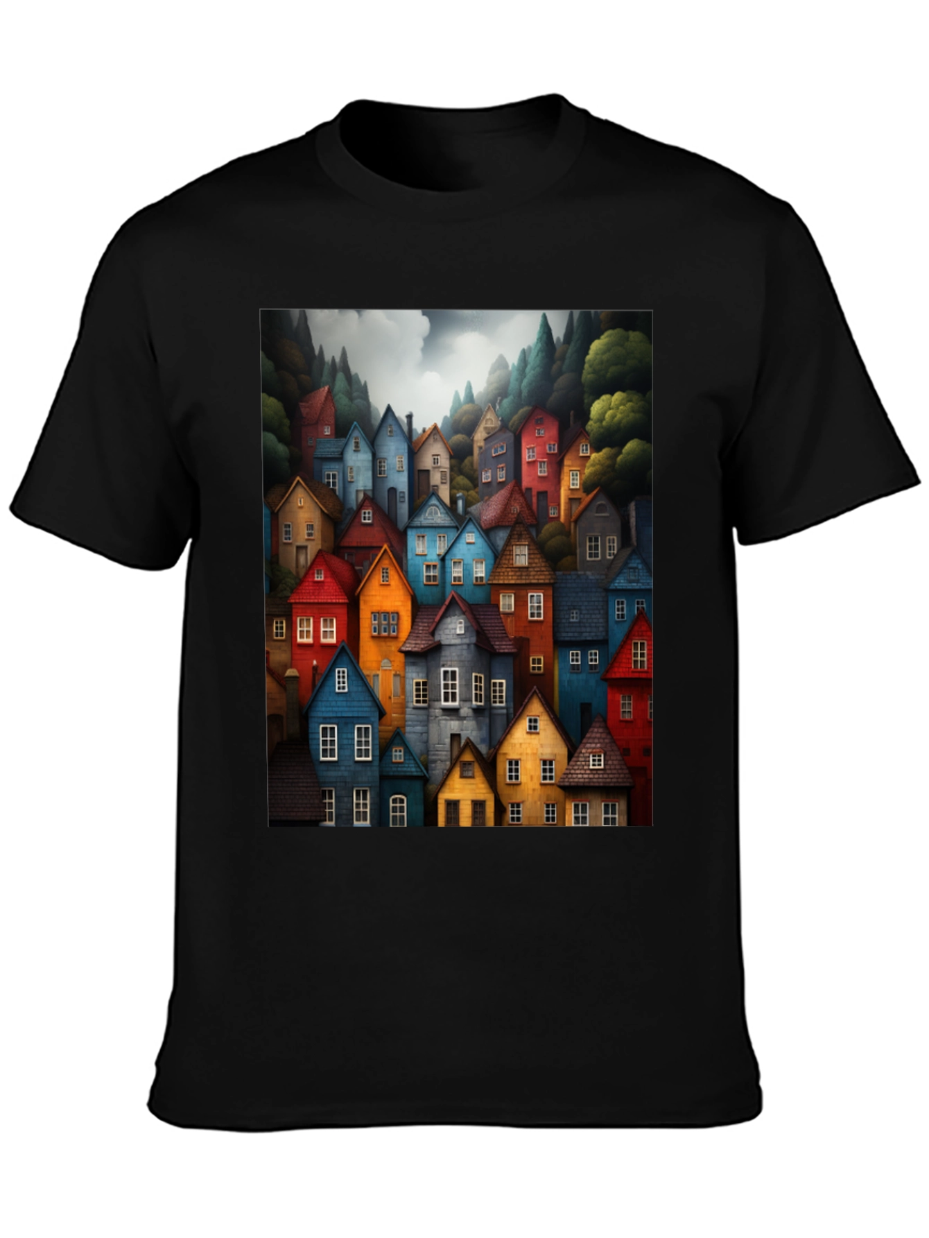 Colorful Village Graphic Tee