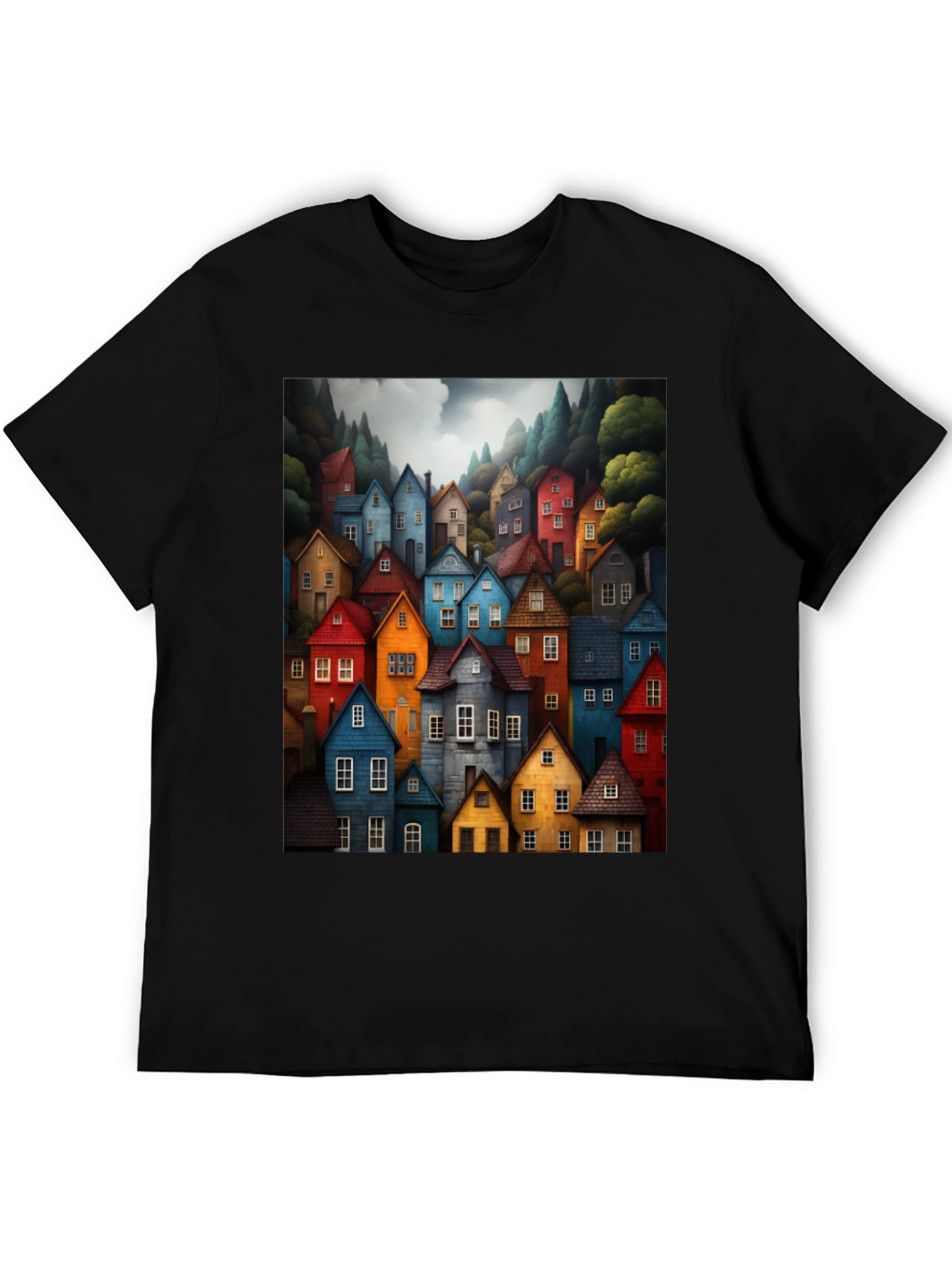 Colorful Village Graphic Tee