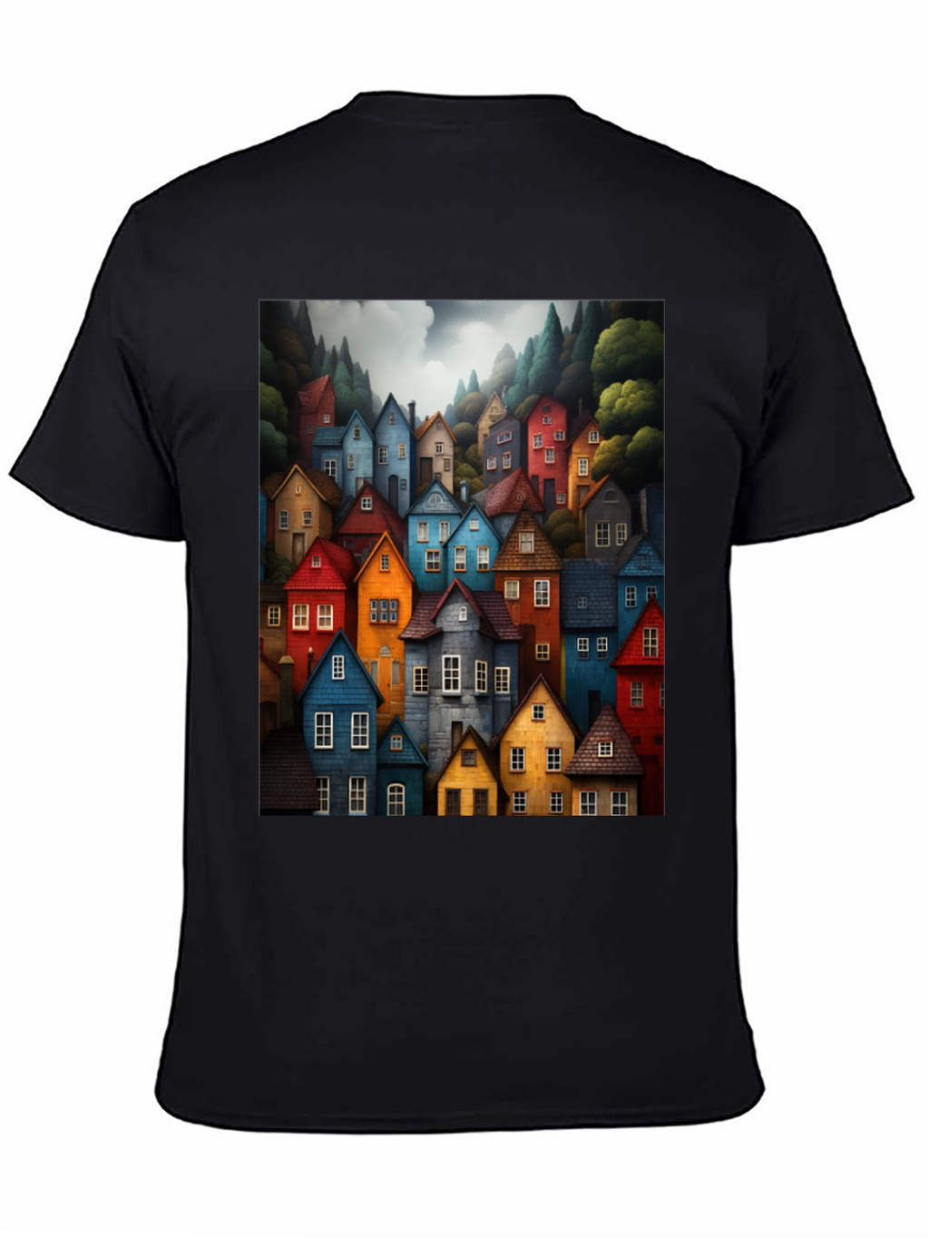 Colorful Village Graphic Tee