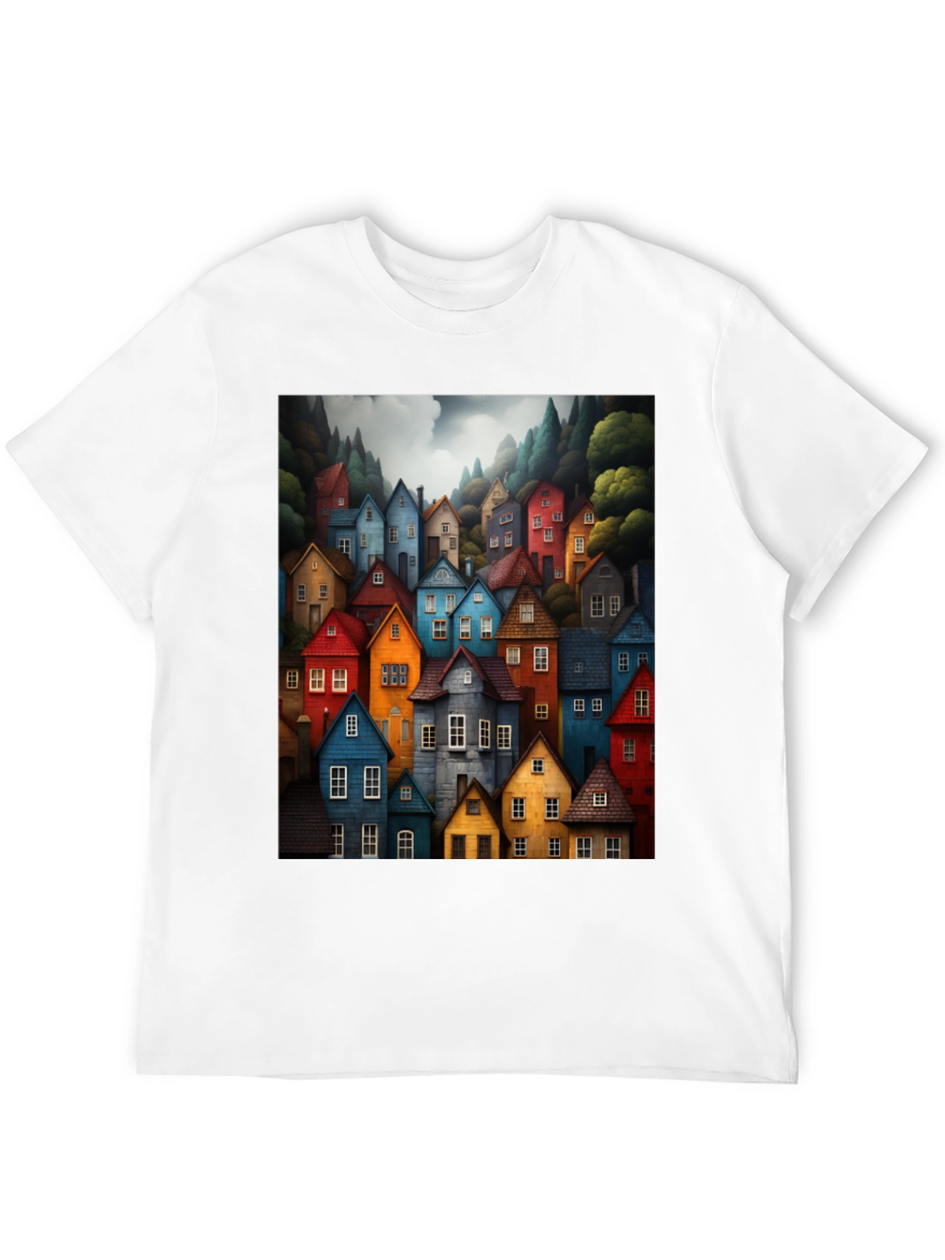 Colorful Village Graphic Tee