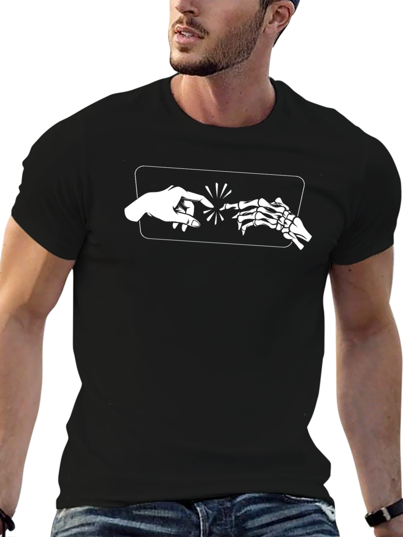 Creation of Adam Skeleton T-Shirt - Black