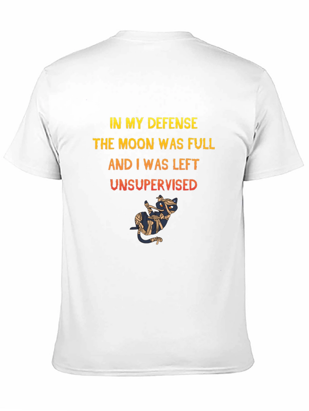 Funny Halloween Cat Mummy T-Shirt