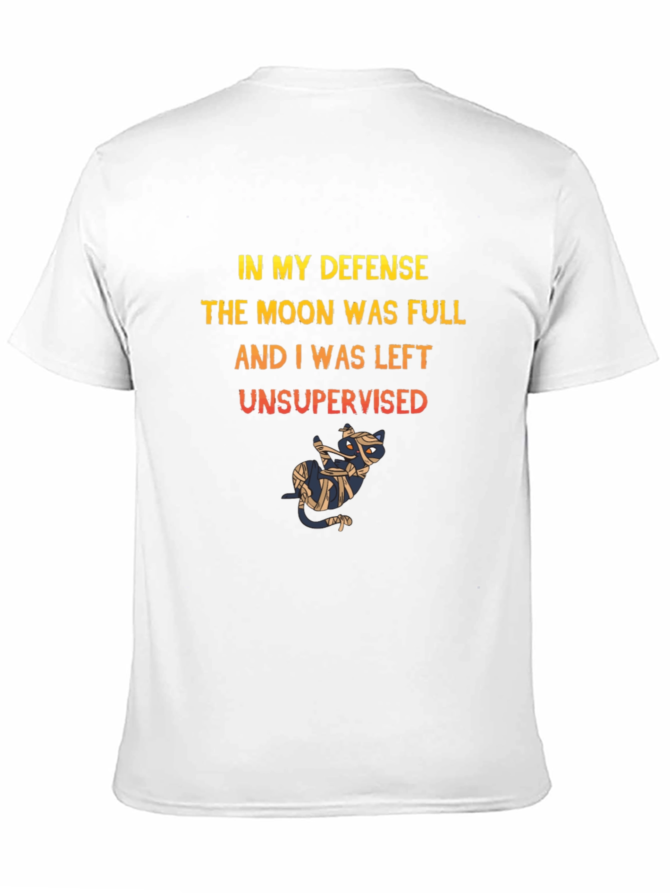 Funny Halloween Cat Mummy T-Shirt