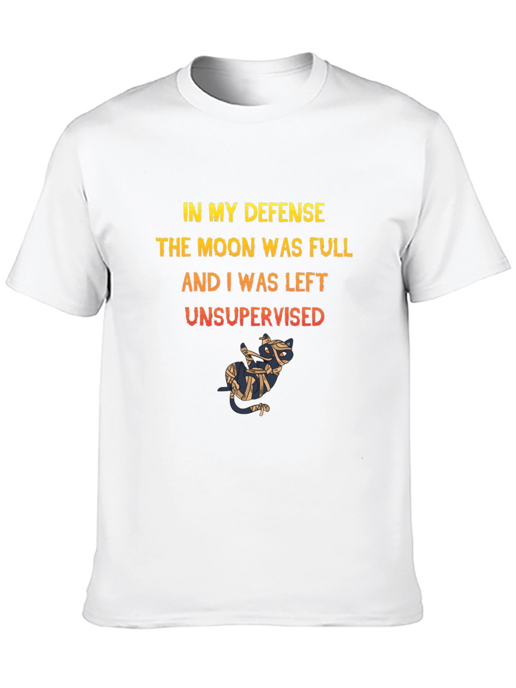 Funny Halloween Cat Mummy T-Shirt