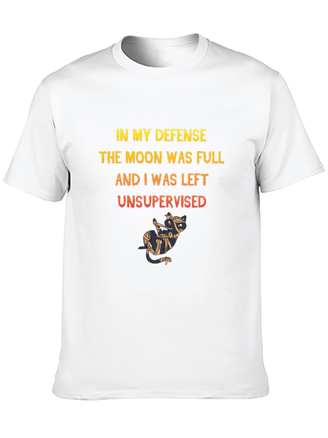 Funny Halloween Cat Mummy T-Shirt