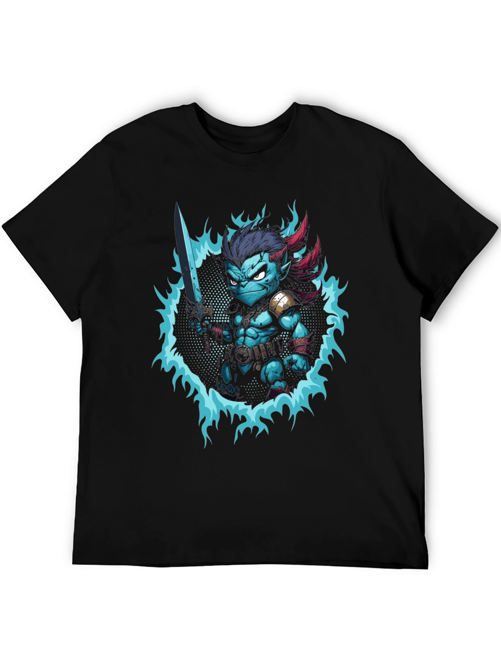 Fantasy Warrior Graphic Tee - Black